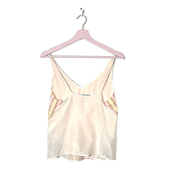 J Brand metallic silk blend spaghetti straps tank top camisole Small - Picture 3 of 6